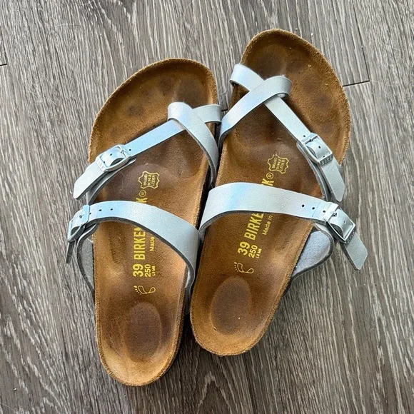 Birkenstock Light Gray Strappy Sandals - Picture 1 of 2